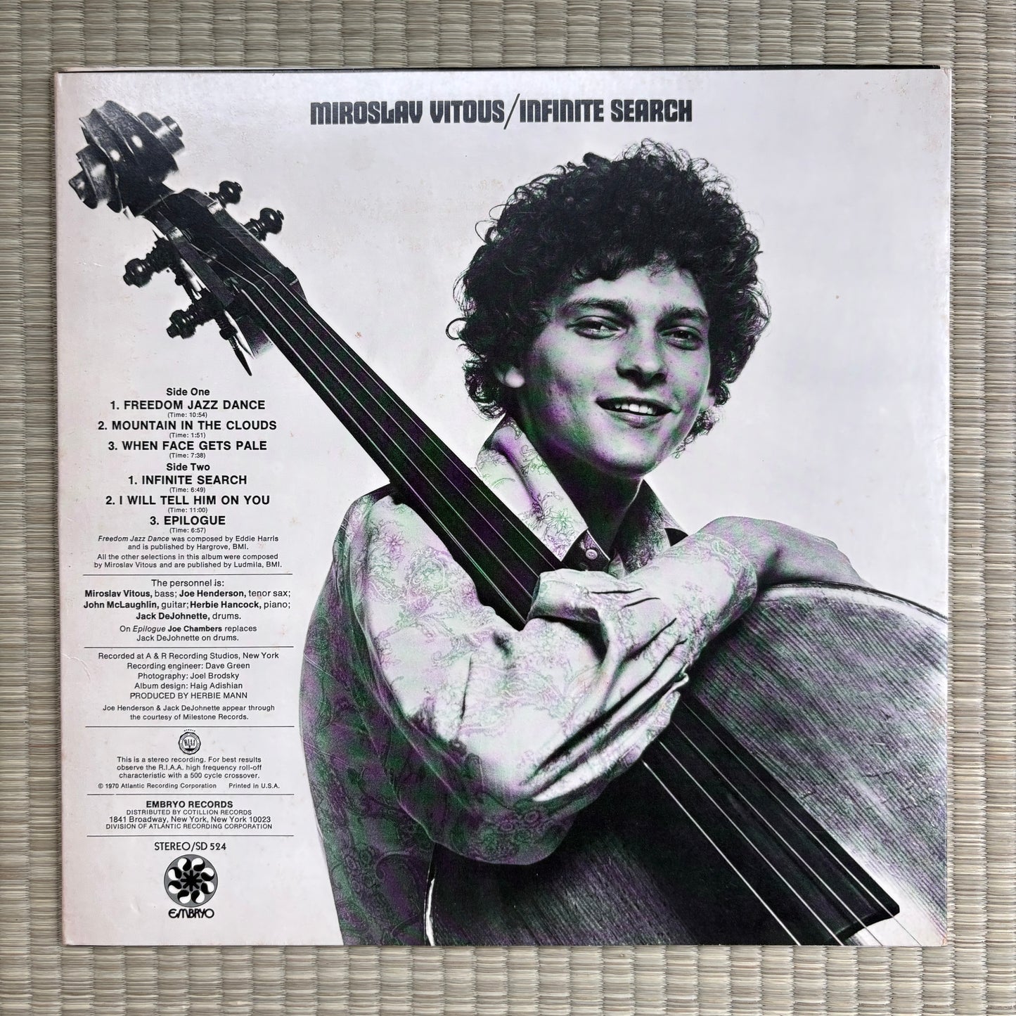 Miroslav Vitous – Infinite Search / SD 524 Embryo US Original LP