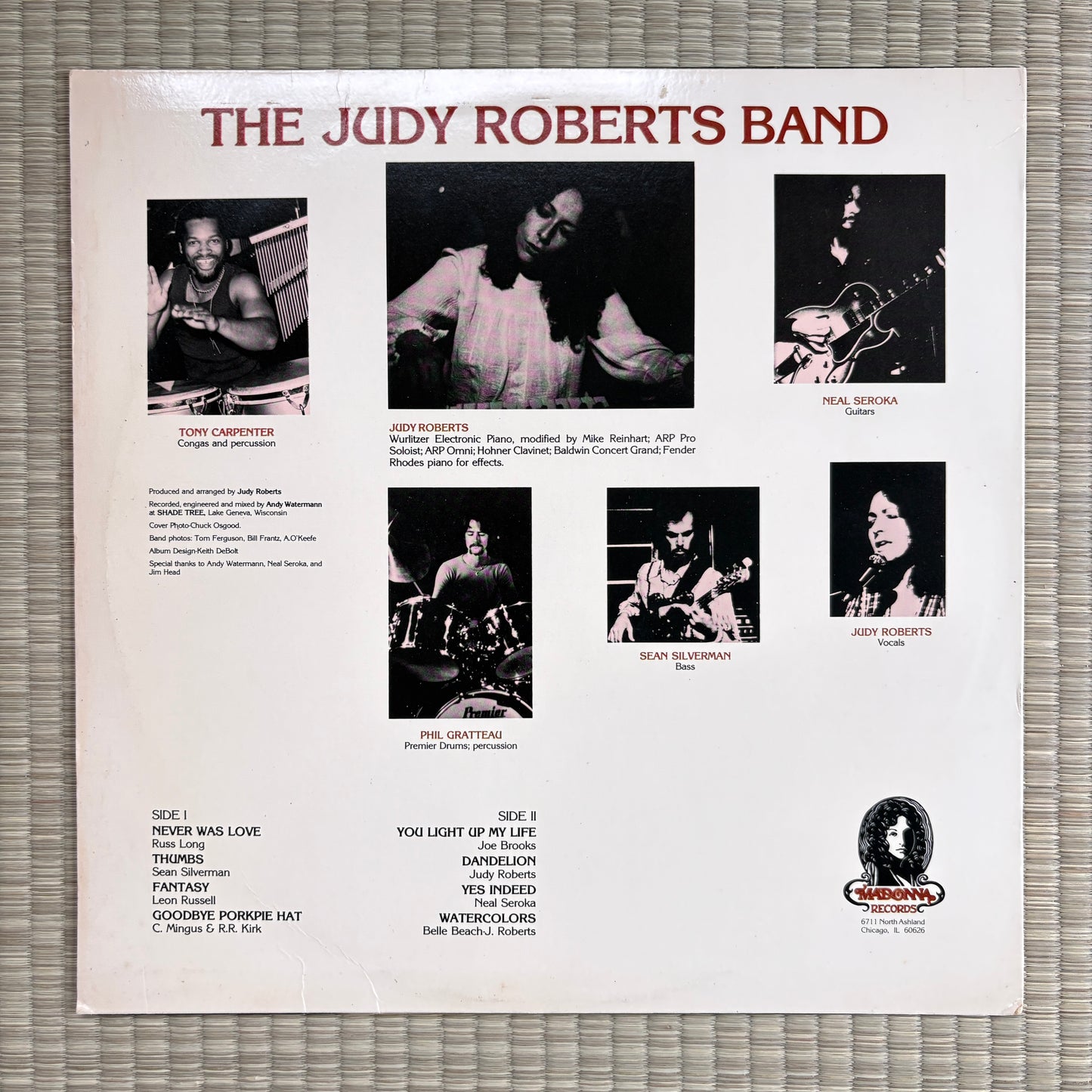 The Judy Roberts Band - S/T / 924 Madonna US Original LP