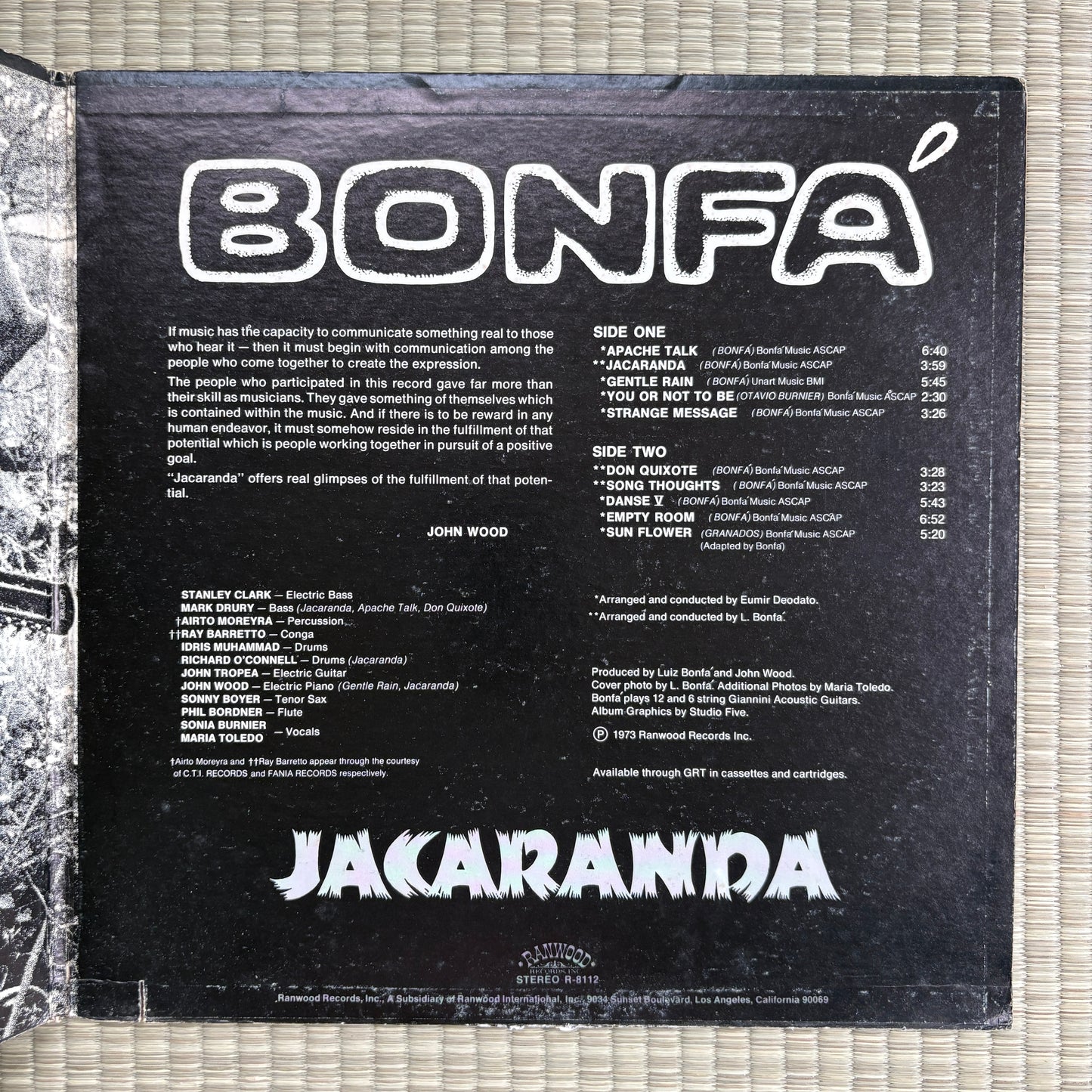 Luiz Bonfá - Jacaranda / R-8112 Ranwood US Original LP
