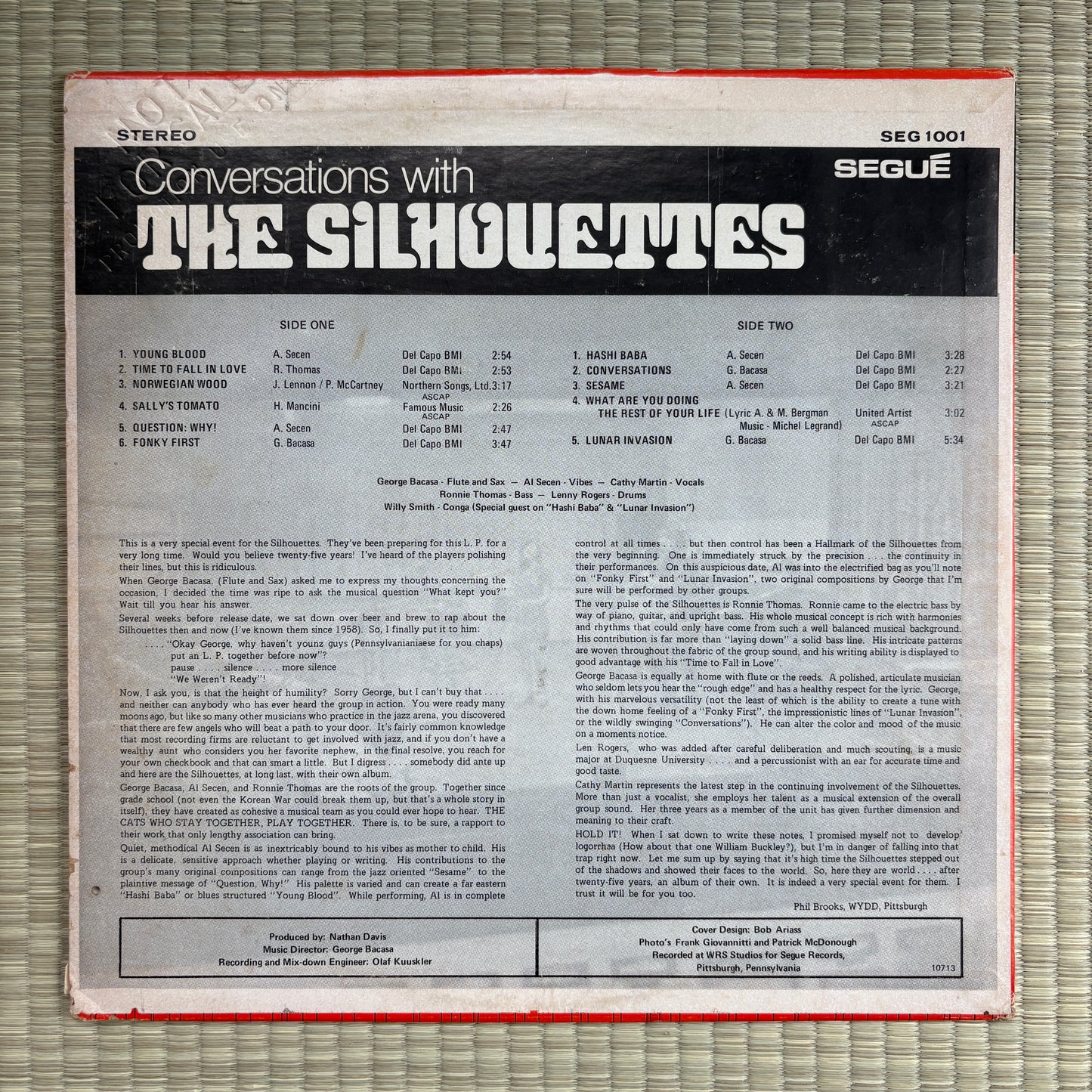 The Silhouettes - Conversations With The Silhouettes / SEF-1001 Segue US Original Promo LP