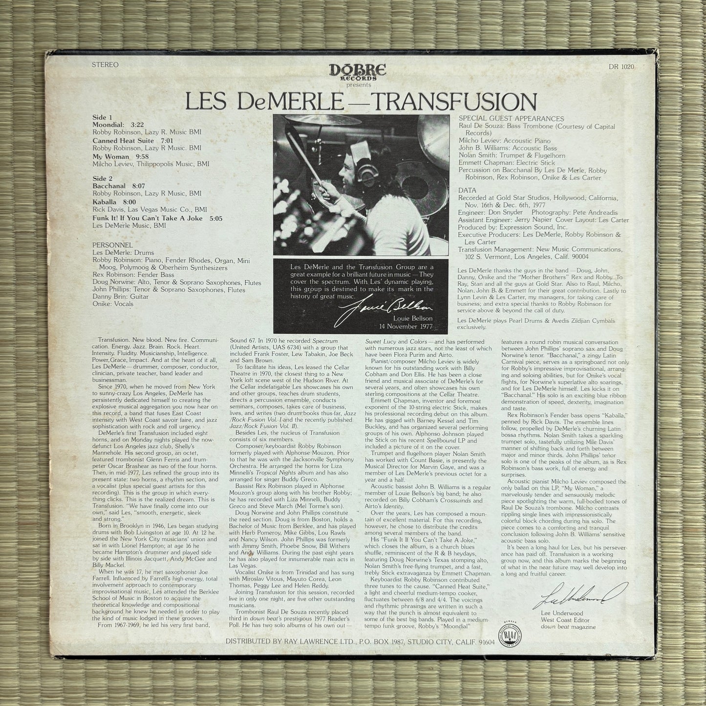 Les DeMerle - Transfusion / DR 1020 Dobre US Original LP
