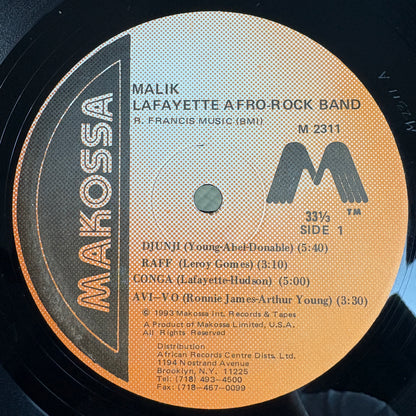 Lafayette Afro-Rock Band - Malik / M 2311 Makossa US LP