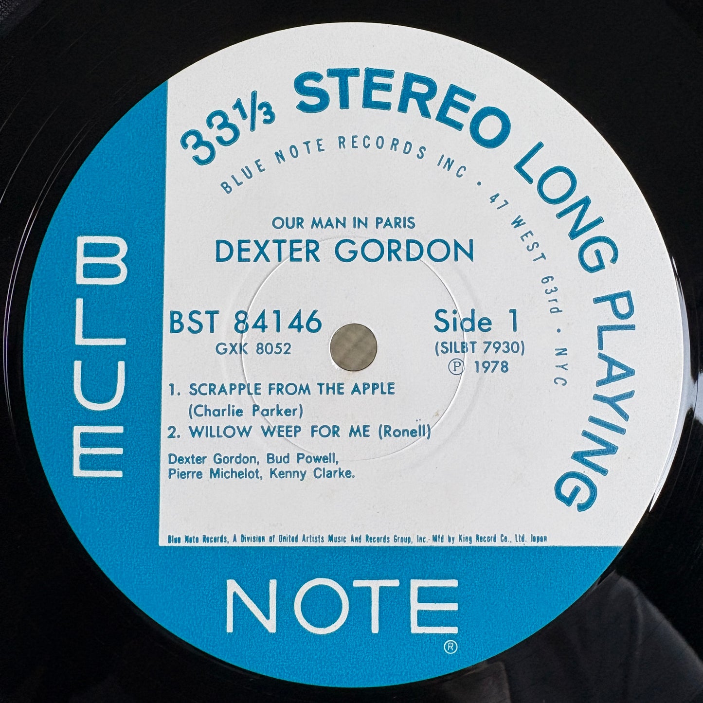 Dexter Gordon – Our Man In Paris / GXK 8052 Blue Note Japan LP