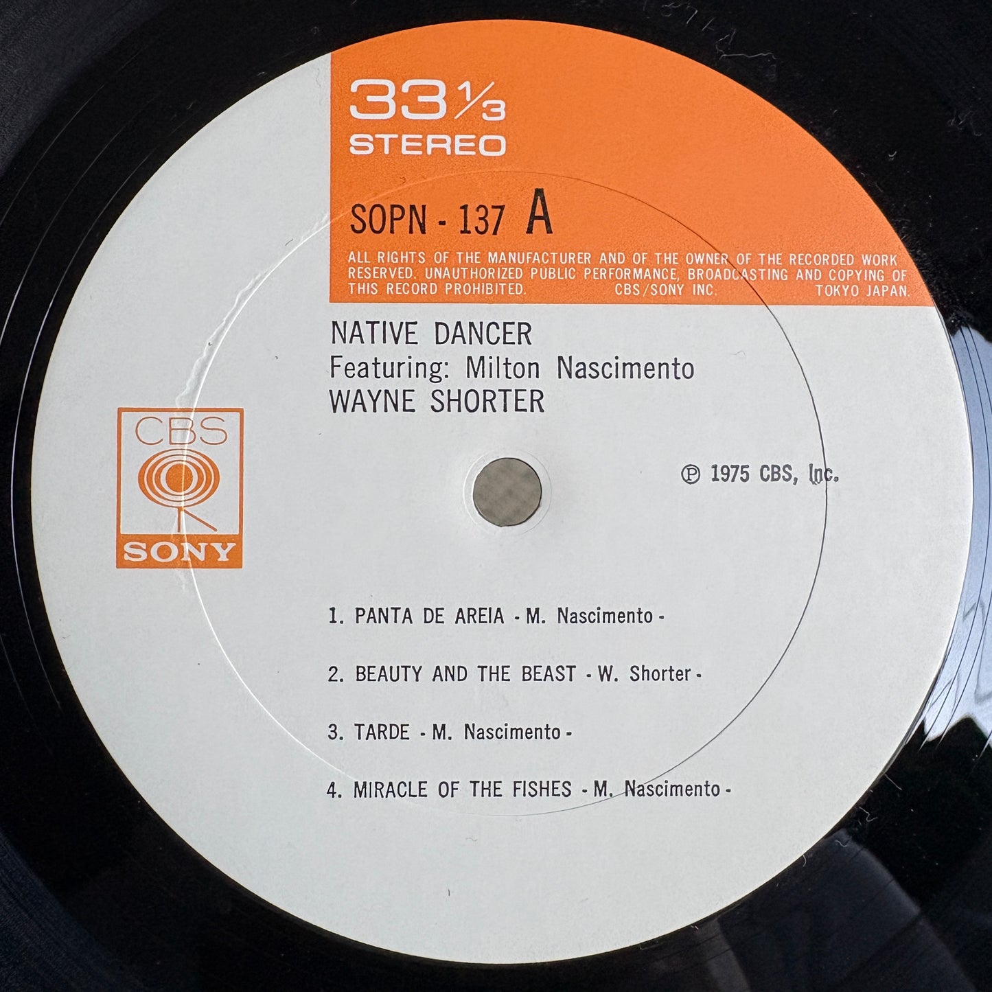 Wayne Shorter - Native Dancer / SOPN-137 CBS/Sony Japan Original LP