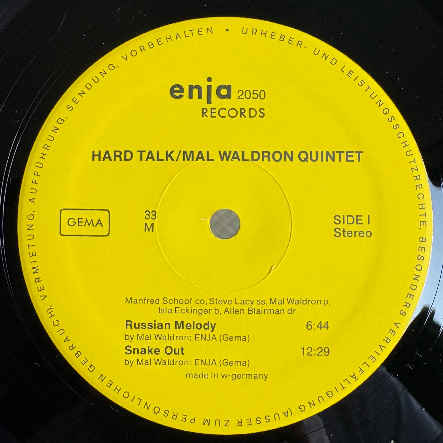 Mal Waldron Quintet – Hard Talk / 2050 Enja German Original LP