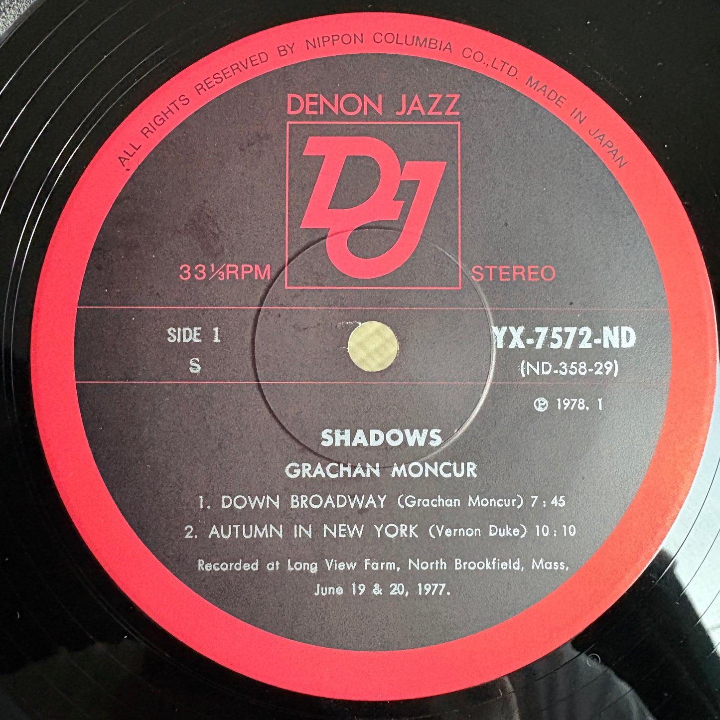 Grachan Moncur III – Shadows / YX-7572-ND Denon Japan Original LP