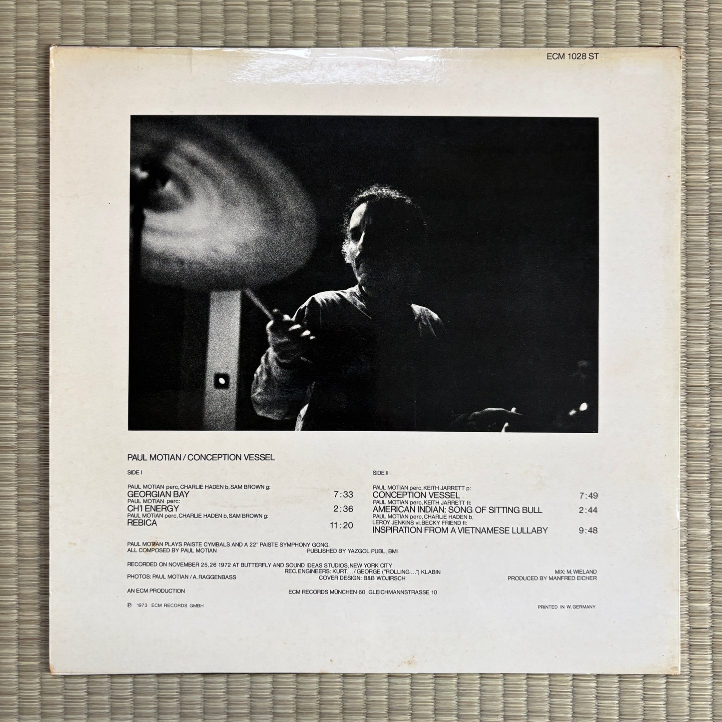 Paul Motian – Conception Vessel / ECM 1028 ST ECM German Original LP