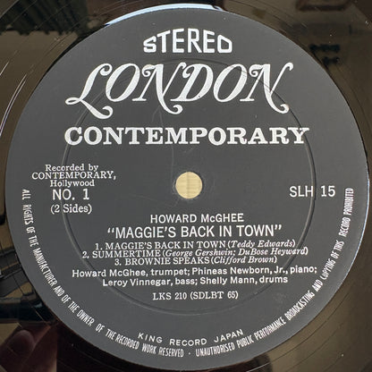 Howard McGhee – Maggie's Back In Town!! / SLH 15 London Japan Original LP