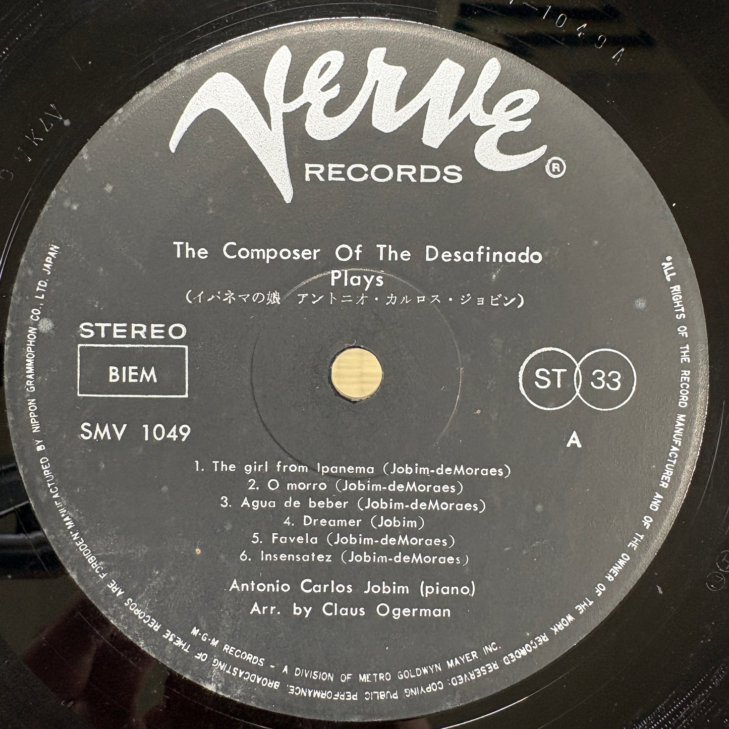 Antonio Carlos Jobim ‎– The Composer Of Desafinado, Plays / SMV-1049
