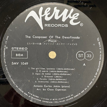 Antonio Carlos Jobim ‎– The Composer Of Desafinado, Plays / SMV-1049
