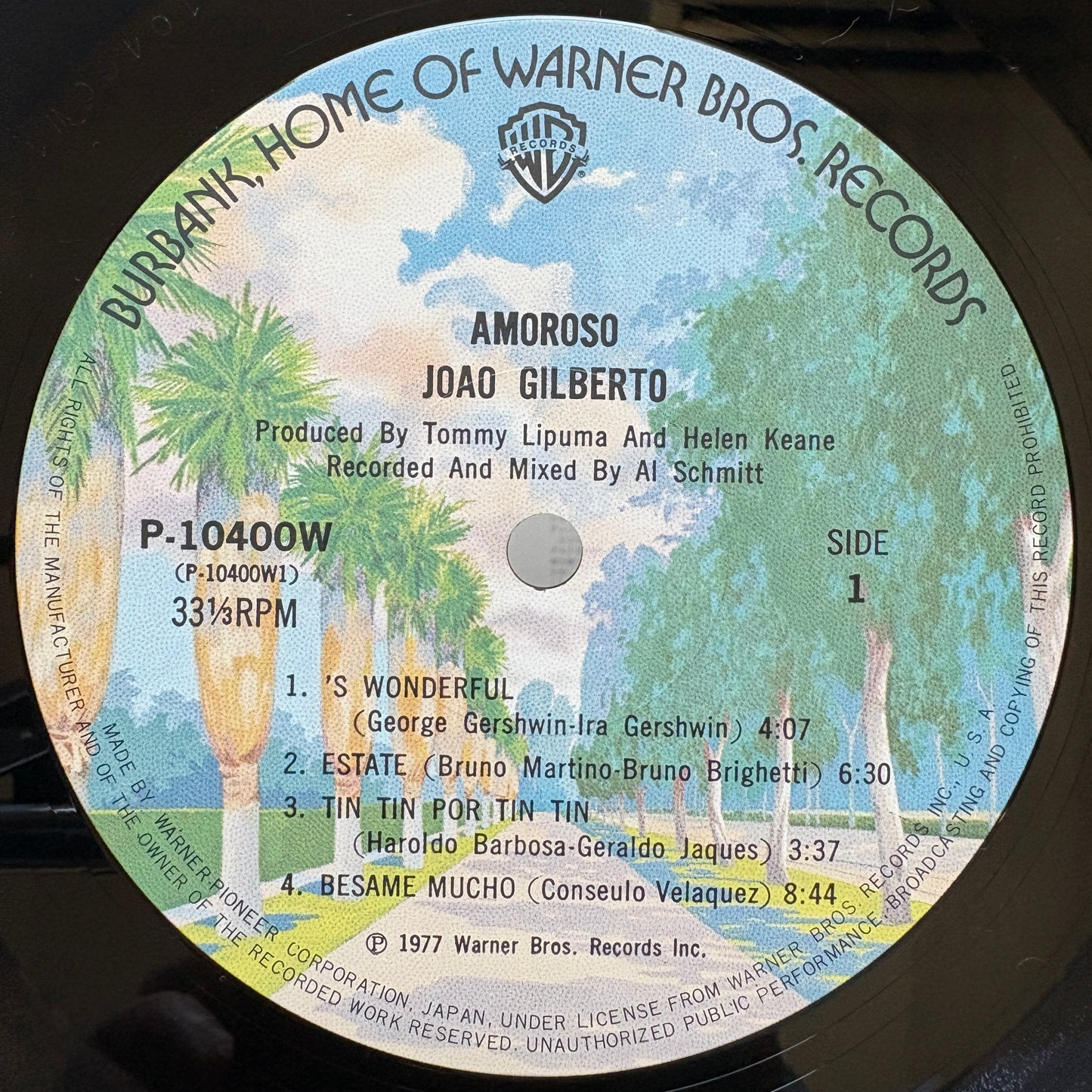 João Gilberto – Amoroso / P-10400W Warner Bros Japan Original LP