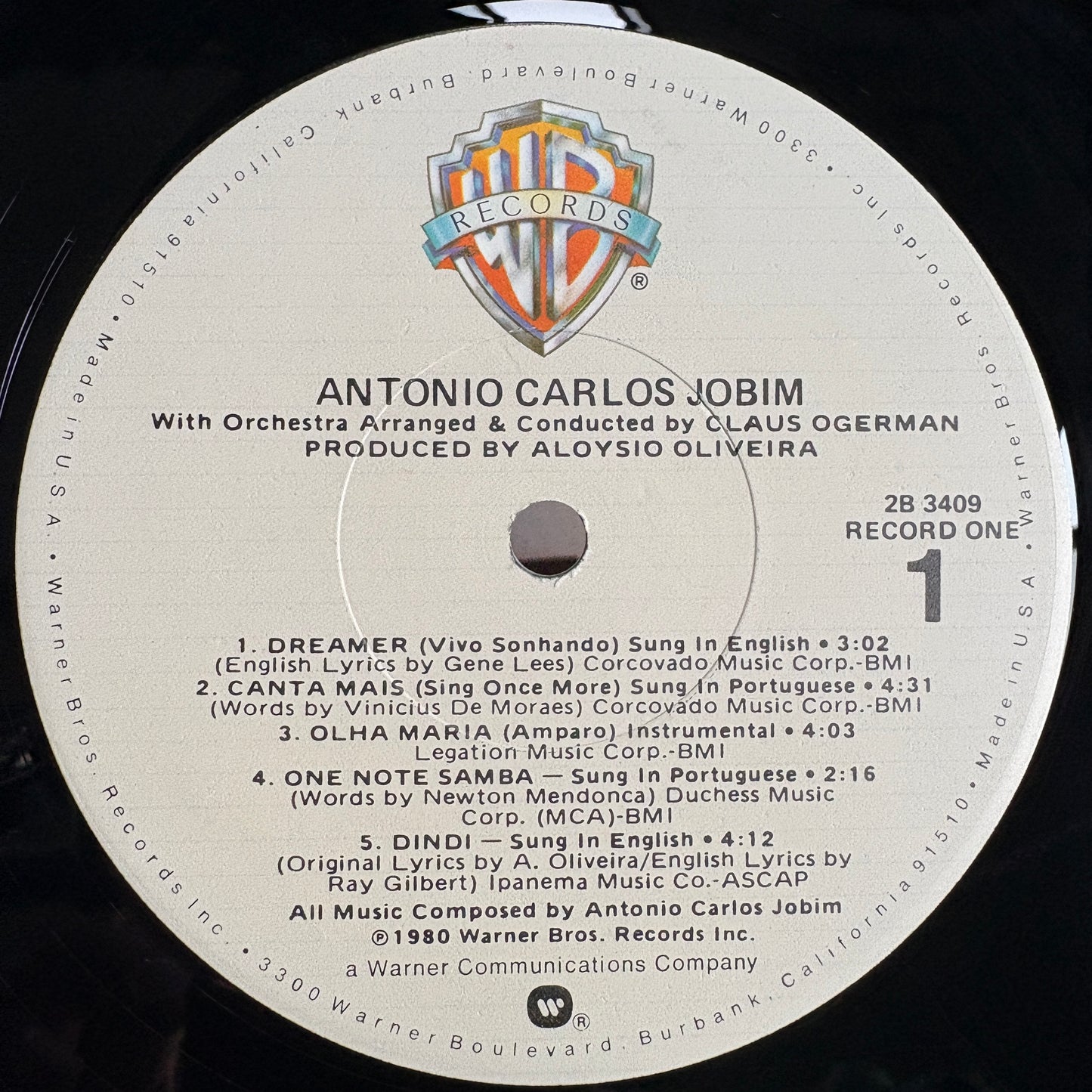 Antonio Carlos Jobim – Terra Brasilis / 2B 3409 Warner Bros US Original LP