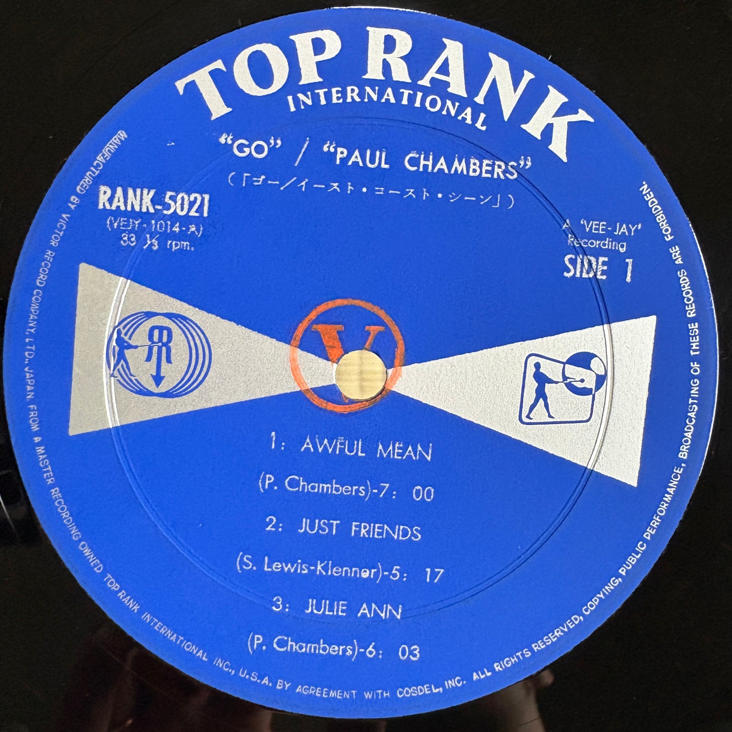 Paul Chambers - Go / RANK-5021 Top Rank Japan Original LP