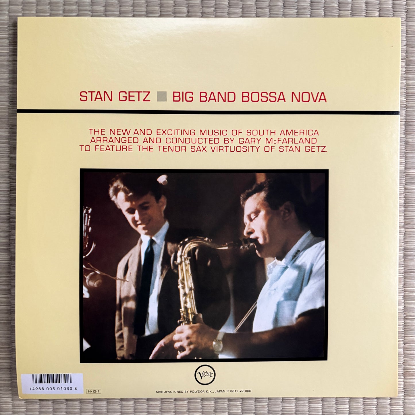 Stan Getz – Big Band Bossa Nova / 20MJ 0084 Verve Japan LP
