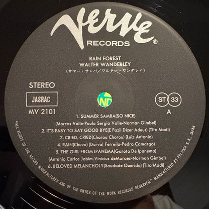 Walter Wanderley – Rain Forest / MV2101 Verve Japan LP