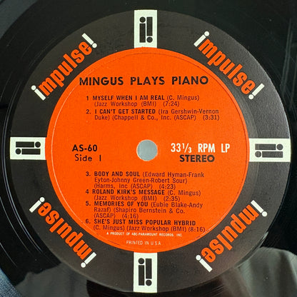Charles Mingus ‎– Mingus Plays Piano / AS-60 Impulse! US Original LP