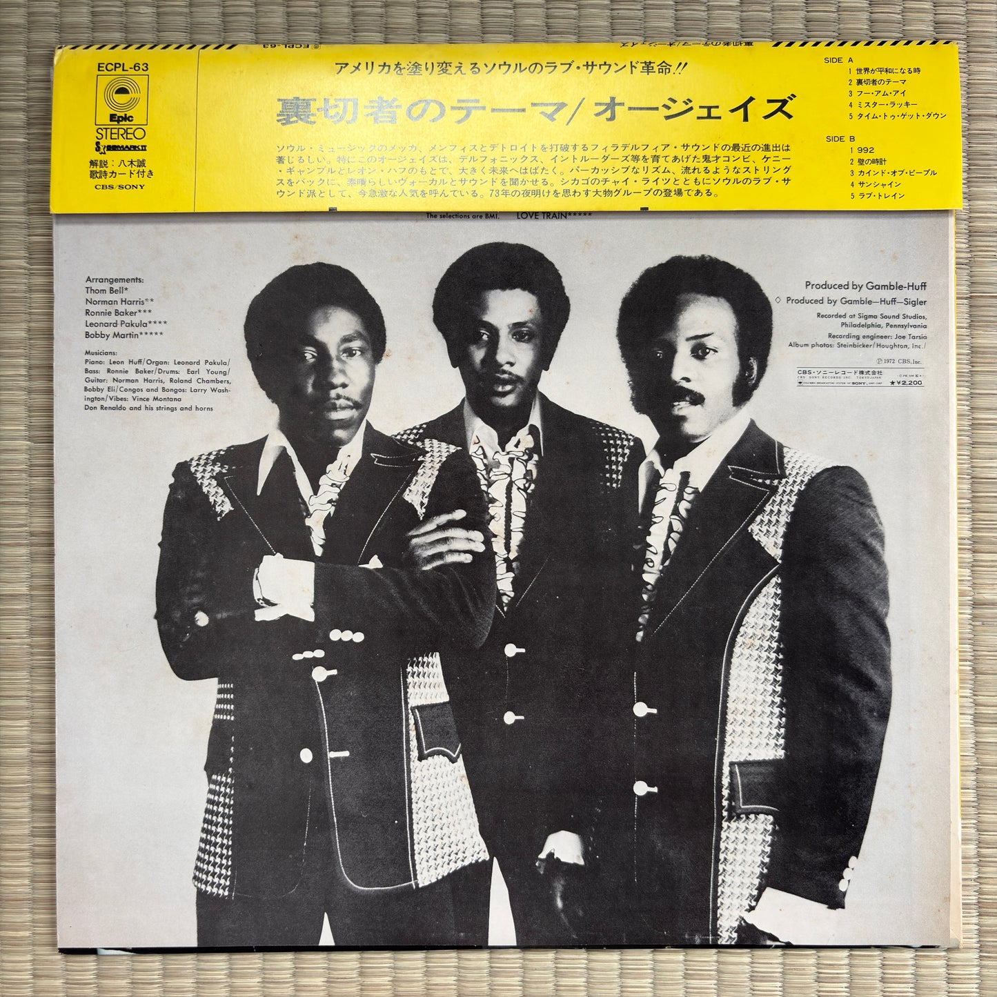 O'Jays - Back Stabbers / ECPL-63 Epic Original Japan LP