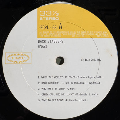 O'Jays - Back Stabbers / ECPL-63 Epic Original Japan LP