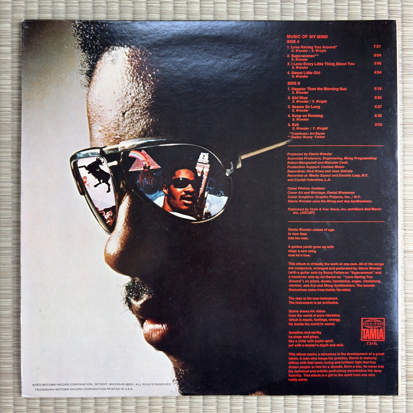 Stevie Wonder - Music Of My Mind / T314L Tamla US Original LP