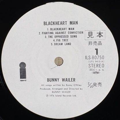 Bunny Wailer – Blackheart Man / ILS-80750 Island Japan Original Promo LP