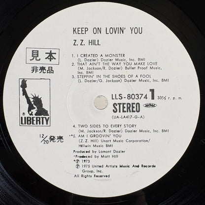 Z.Z. Hill – Keep On Lovin' You / LLS-80374 Liberty Japan Original Promo LP