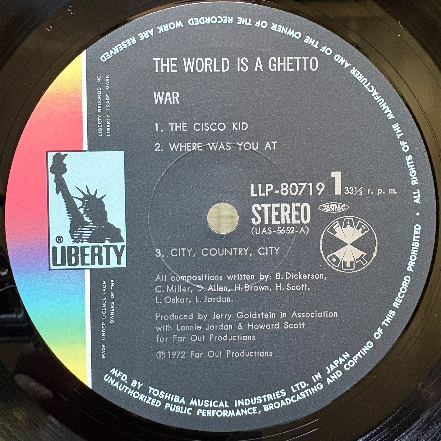 War – The World Is A Ghetto / LLP-80719 Liberty Japan Original LP