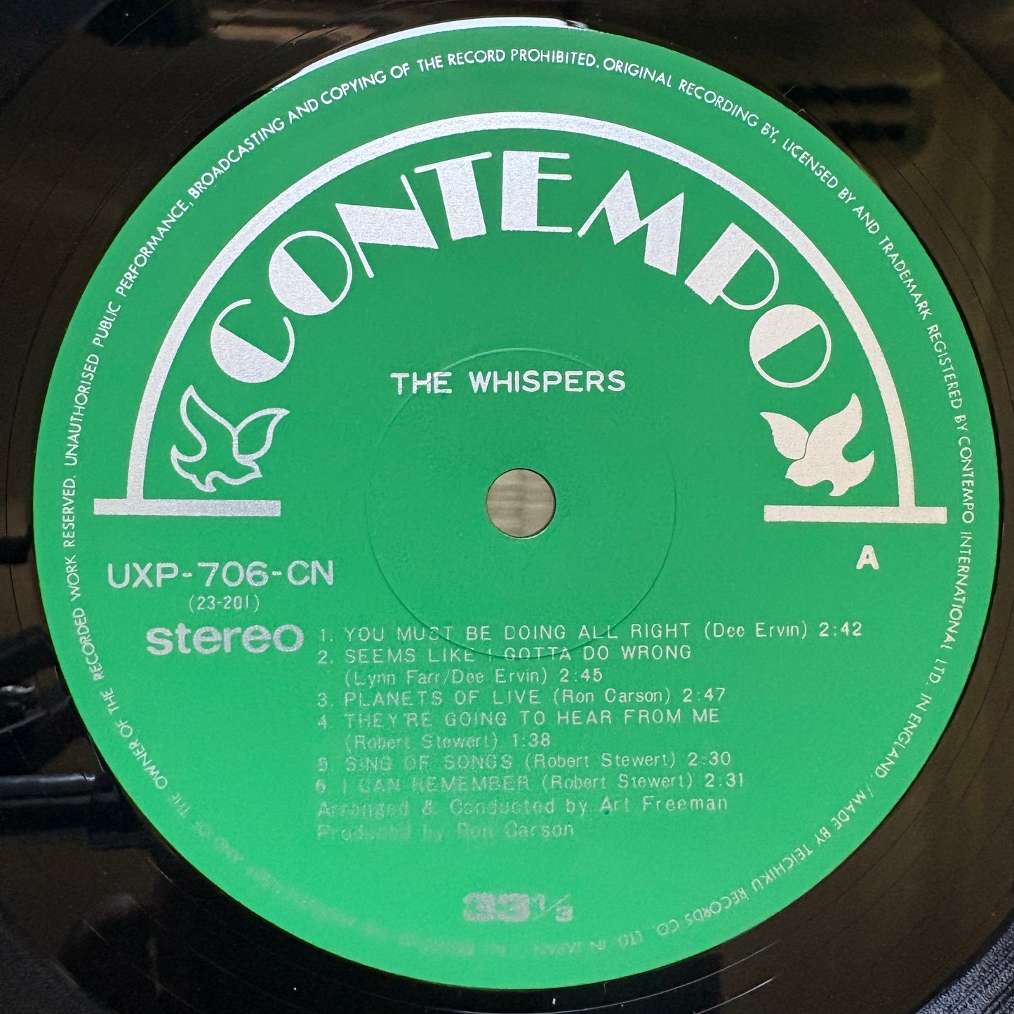 The Whispers ‎– Planets Of Life / UXP-706-CN Contempo Japan LP