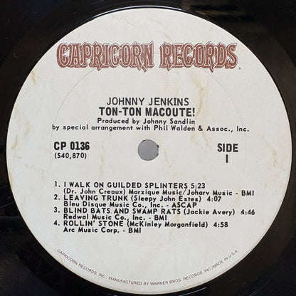 Johnny Jenkins – Ton-Ton Macoute! / CP 0136 Capricorn US LP