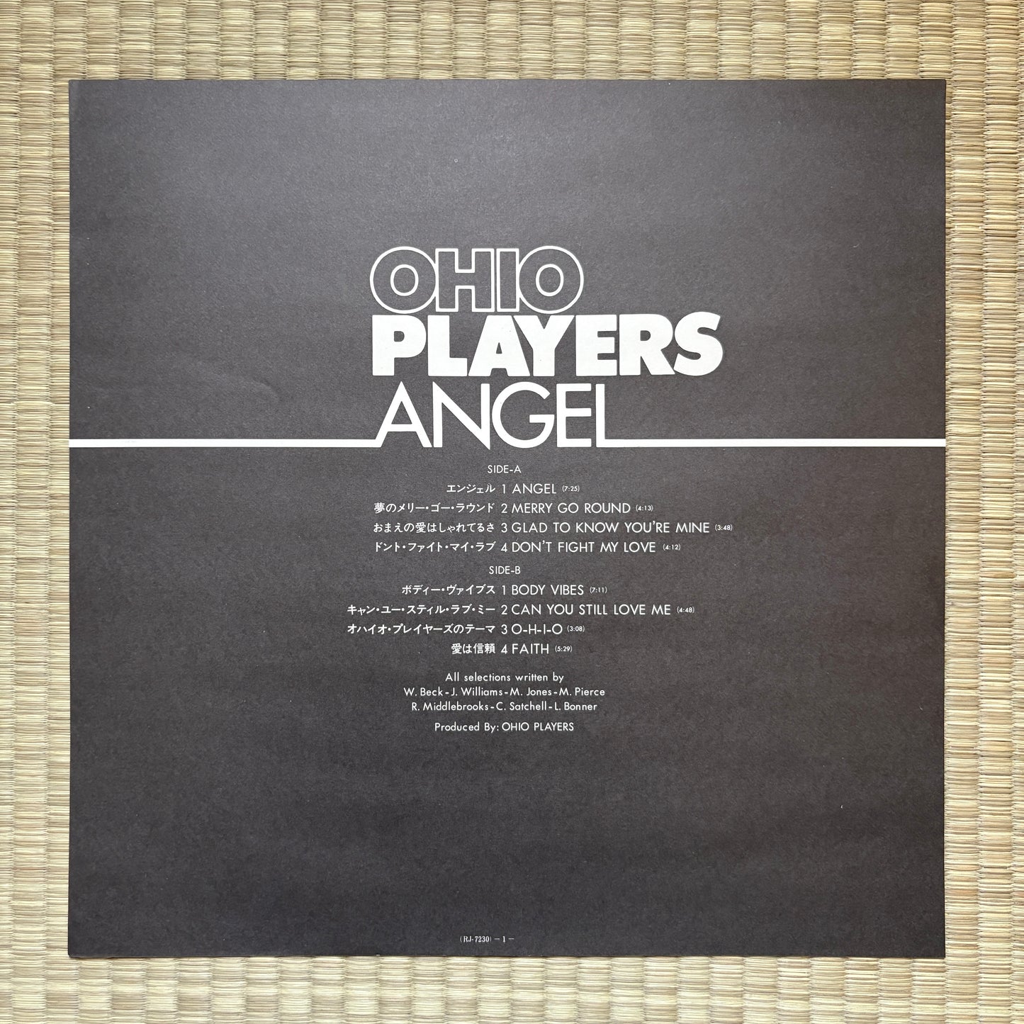 Ohio Players – Angel / RJ-7230 Mercury Japan Original LP