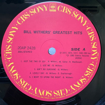 Bill Withers – Bill Withers' Greatest Hits / 20AP 2428 CBS/Sony Japan LP
