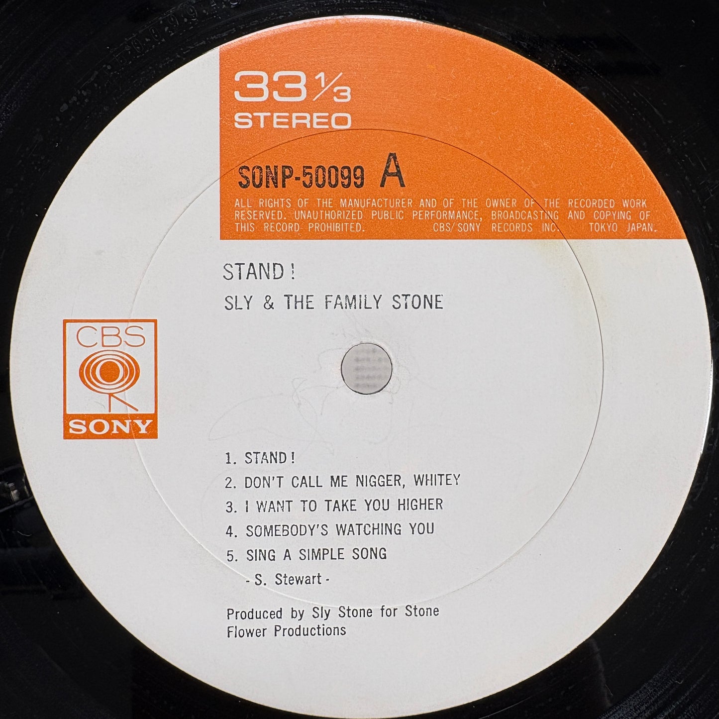 Sly & The Family Stone ‎– Stand! / SONP 50099 CBS/Sony Japan Original LP