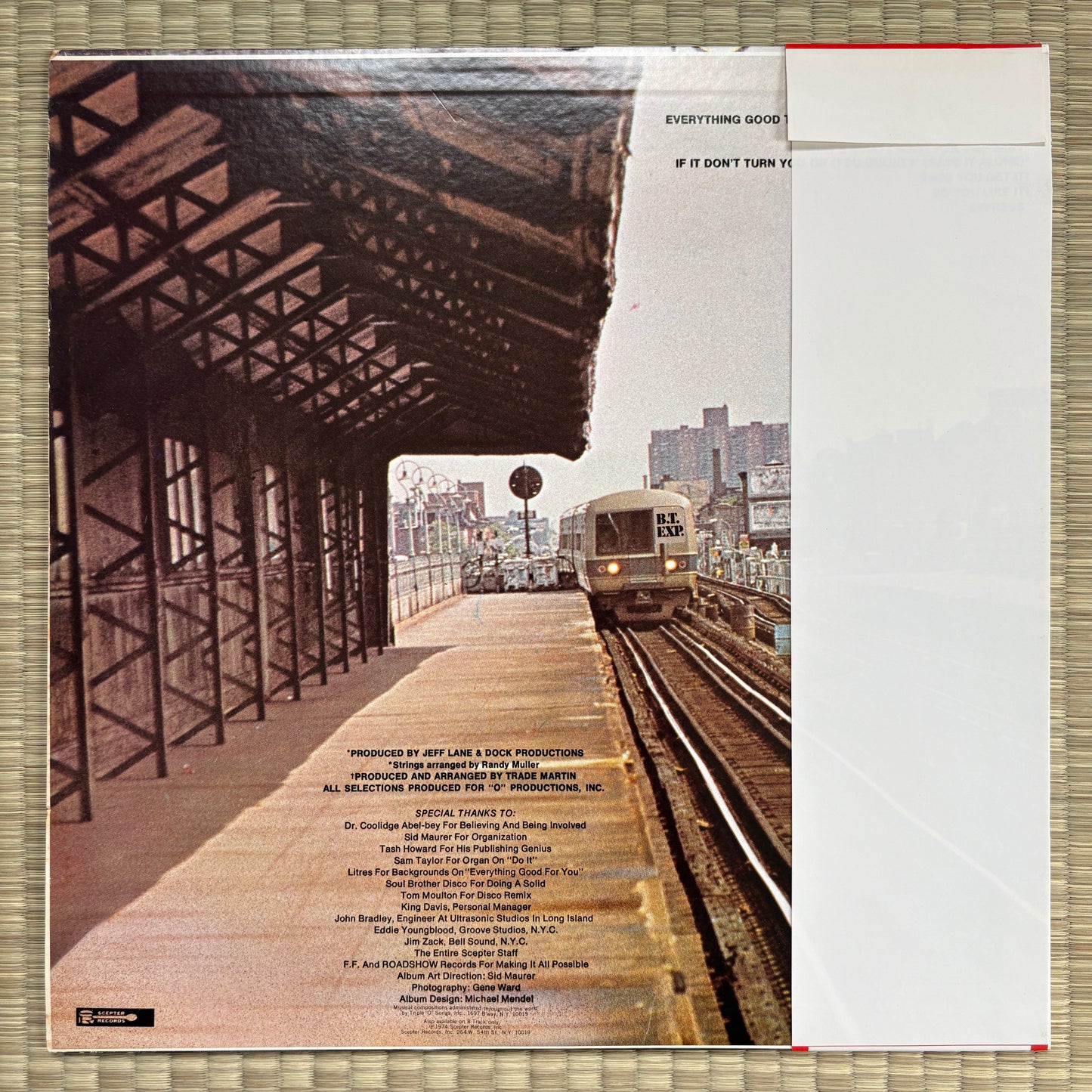 B.T. Express - Do It ('Til You're Satisfied) / UXP-619-S Specter Japan Original LP