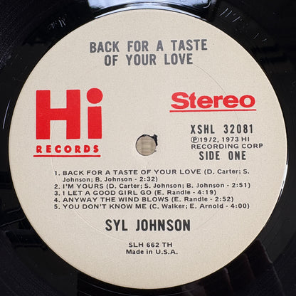 Syl Johnson – Back For A Taste Of Your Love / XSHL 32081 Hi US Original LP