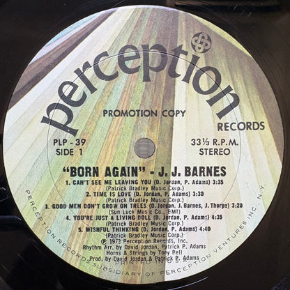 J. J. Barnes – Born Again / PLP-39 Perception US Original Promo LP