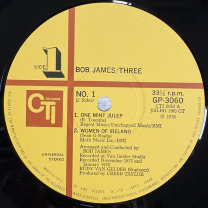 Bob James – Three / GP-3060 CTI Japan LP