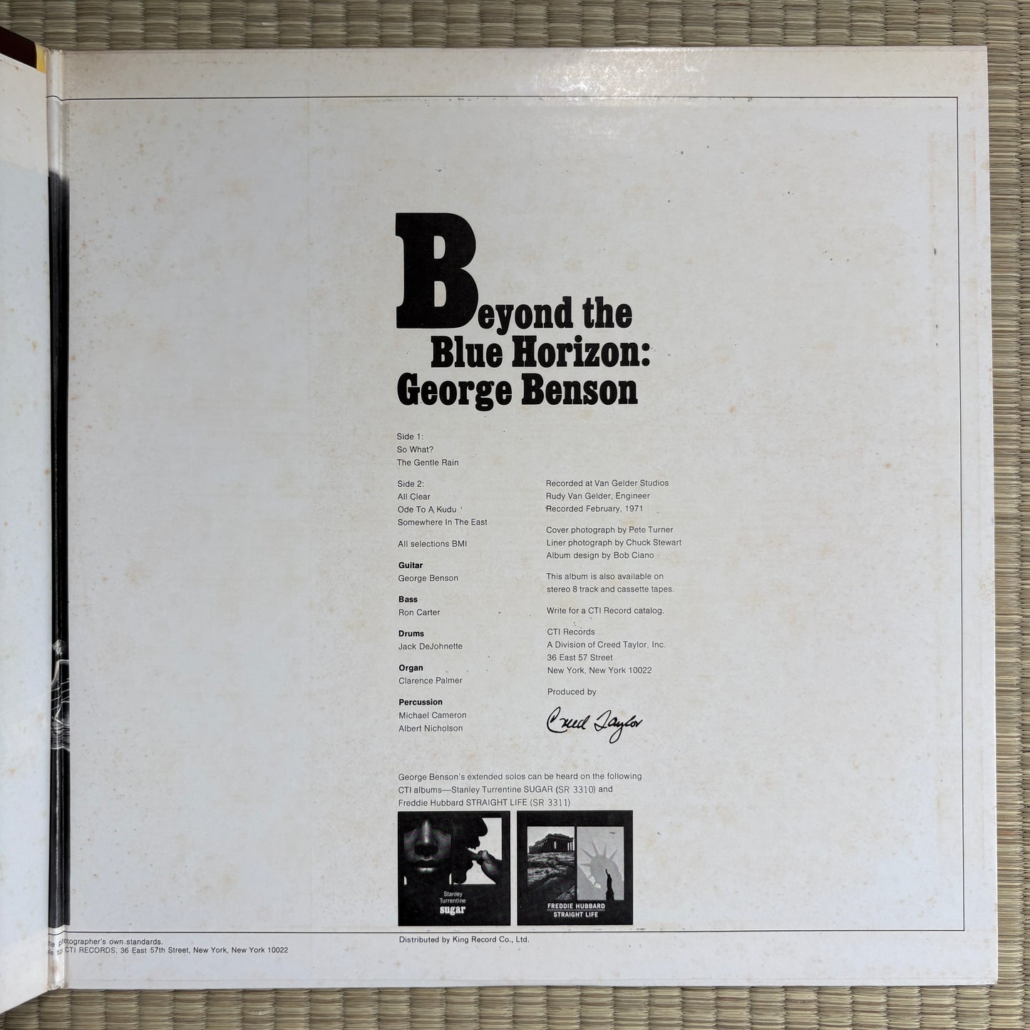 George Benson – Beyond The Blue Horizon / GP-3056 CTI Japan LP