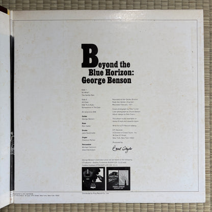 George Benson – Beyond The Blue Horizon / GP-3056 CTI Japan LP