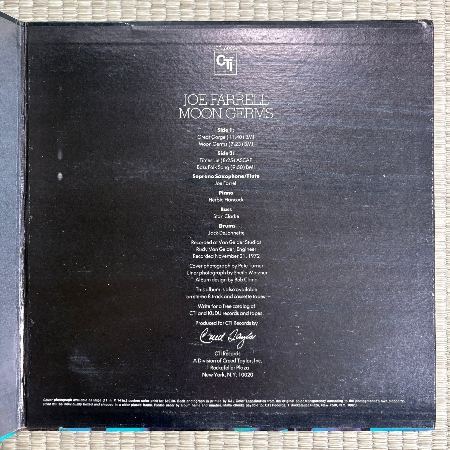 Joe Farrell – Moon Germs / CTI 6023 US Original LP