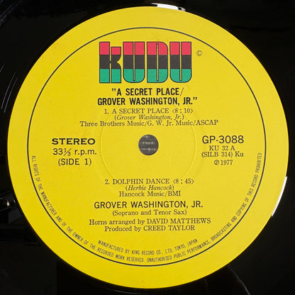 Grover Washington, Jr. – A Secret Place / GP 3088 Kudu Japan Original LP