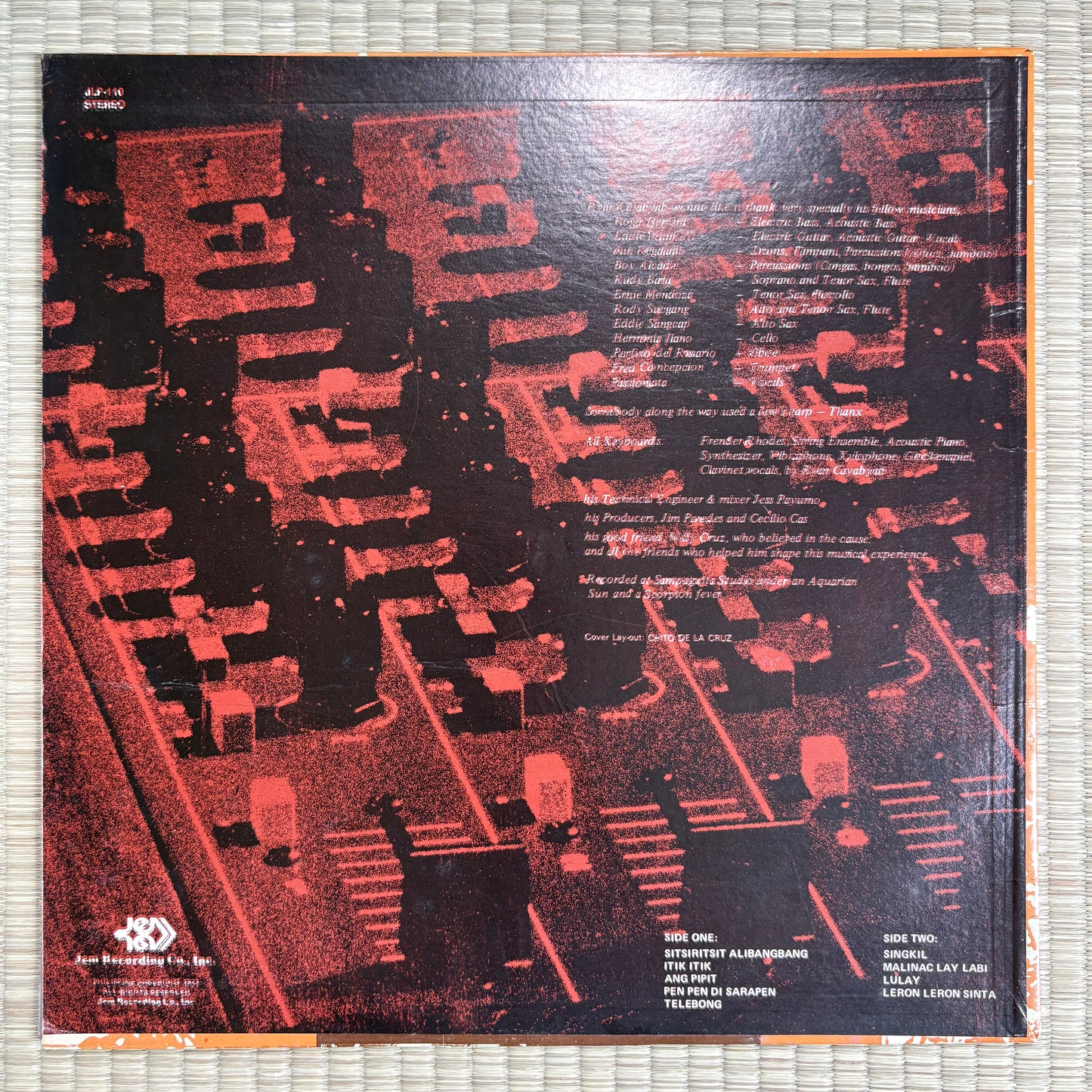 Ryan Cayabyab ‎– Roots To Routes (Pinoy Jazz II) / JLP-110 Jem Philippines Original LP