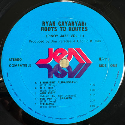 Ryan Cayabyab ‎– Roots To Routes (Pinoy Jazz II) / JLP-110 Jem Philippines Original LP