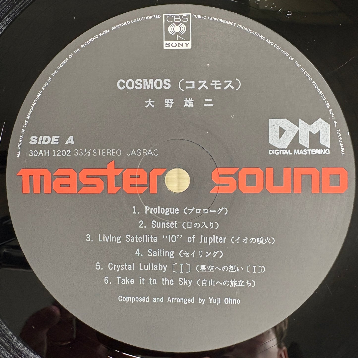 Yuji Ohno - Cosmos / 30AH 1202 CBS/Sony Japan Orignal LP