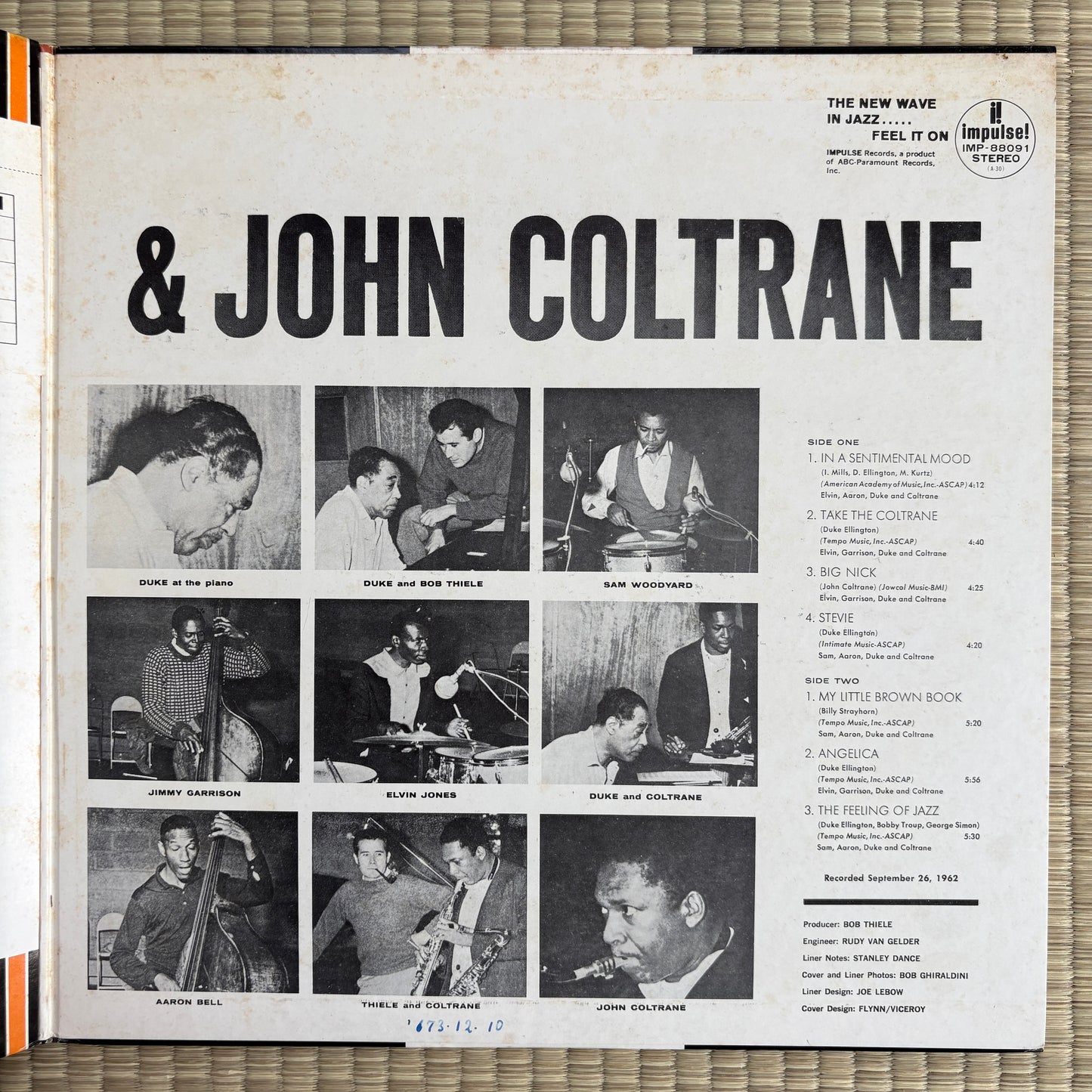 Duke Ellington & John Coltrane - S/T / IMP-88091 Impulse! Japan LP