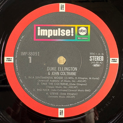 Duke Ellington & John Coltrane - S/T / IMP-88091 Impulse! Japan LP