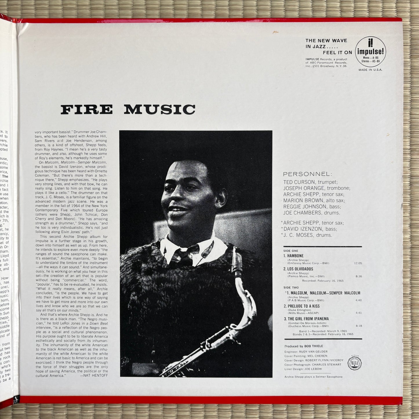 Archie Shepp – Fire Music / AS-86 Impulse! US LP