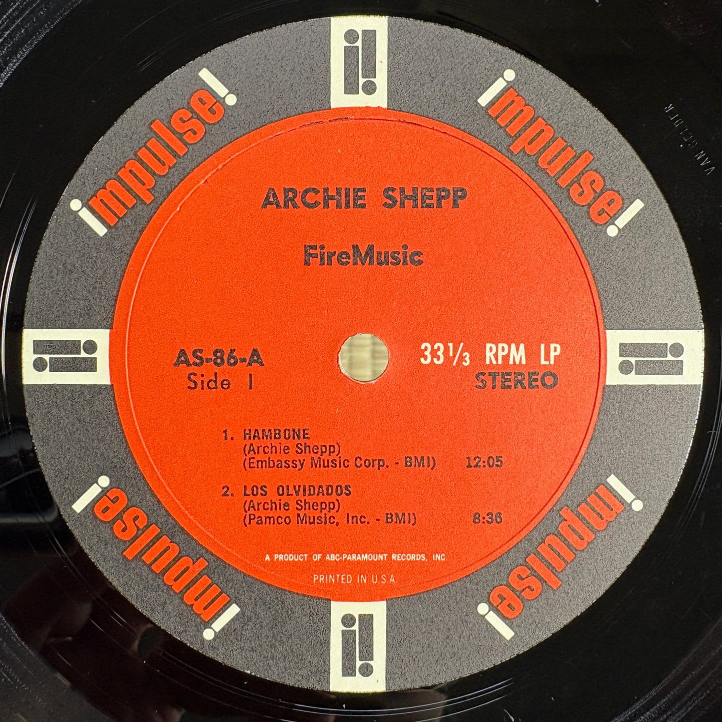Archie Shepp – Fire Music / AS-86 Impulse! US LP