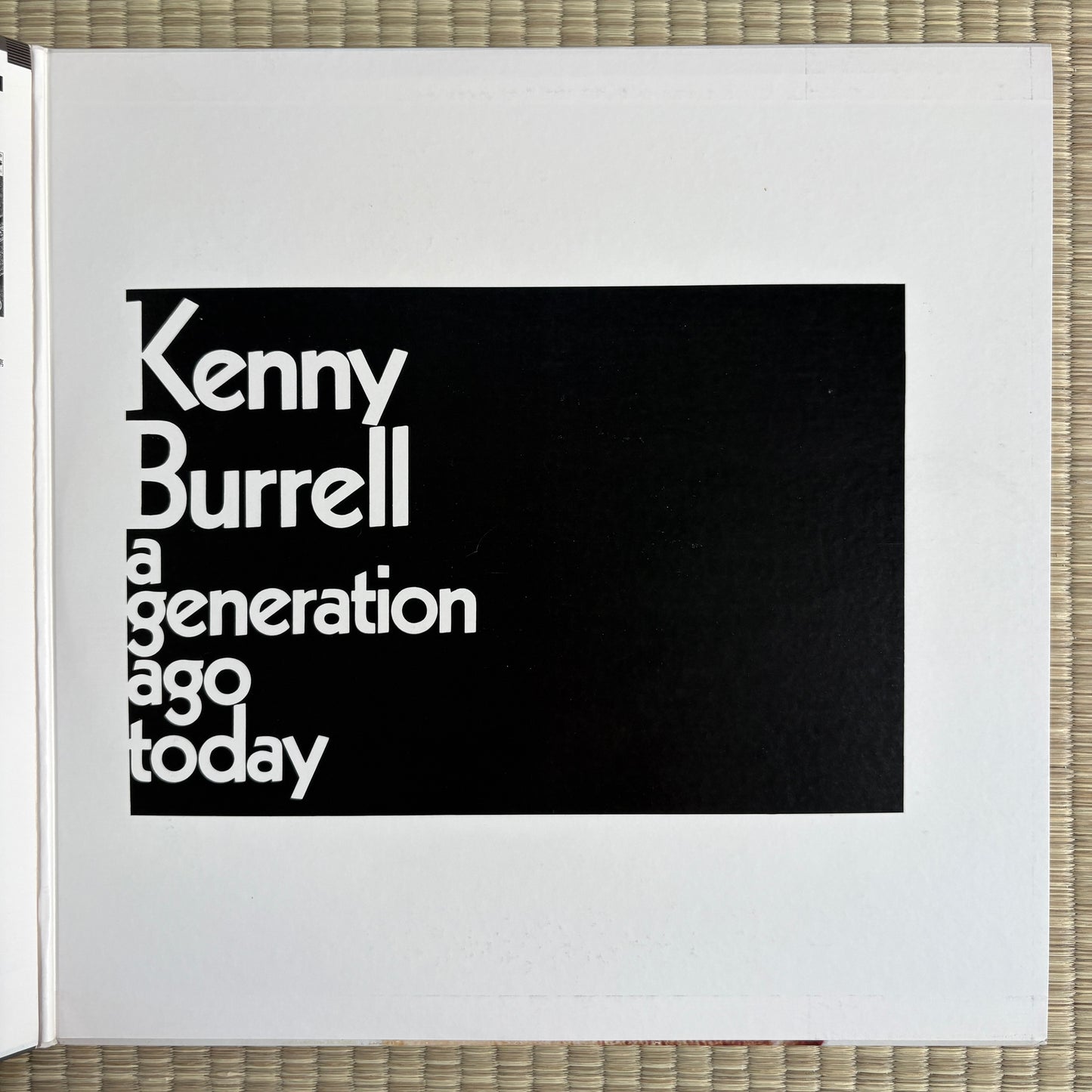 Kenny Burrell – A Generation Ago Today / MV 2115 Verve Japan LP