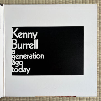 Kenny Burrell – A Generation Ago Today / MV 2115 Verve Japan LP