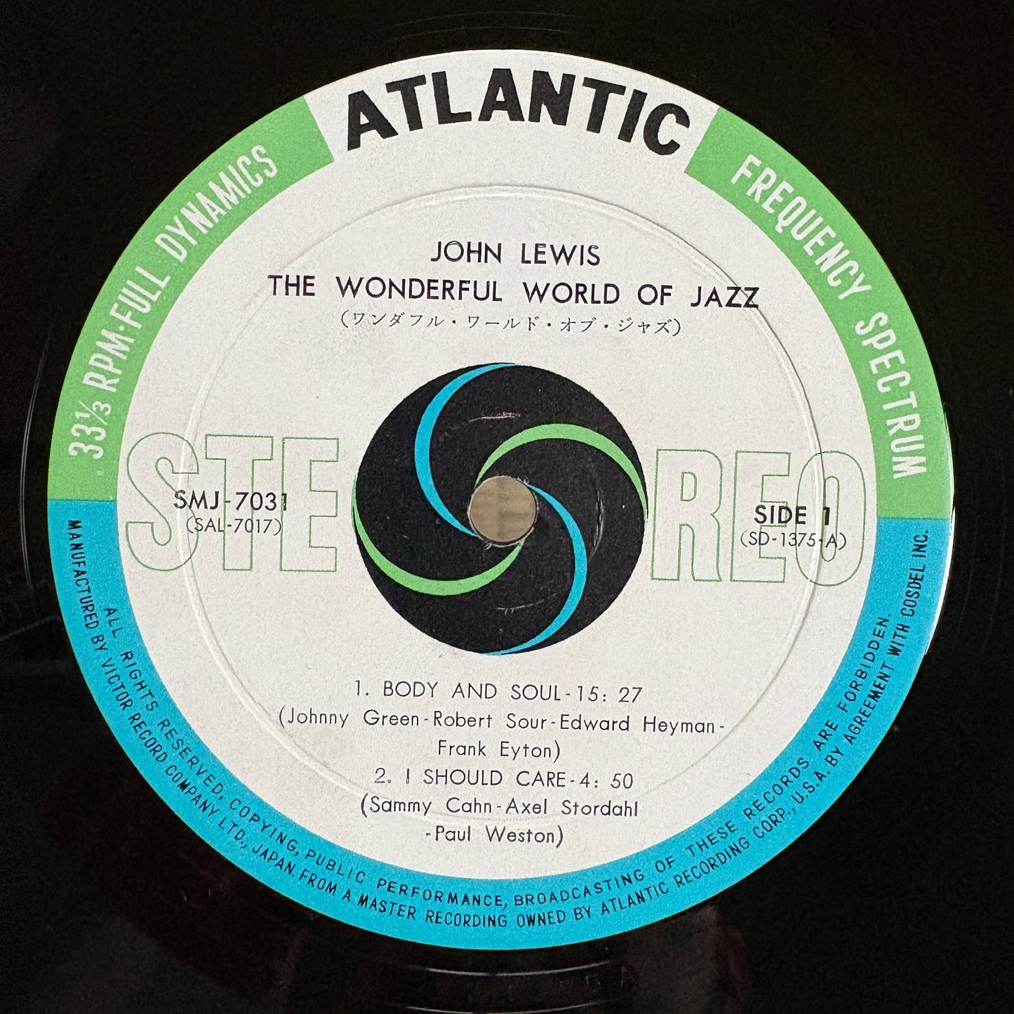 John Lewis – The Wonderful World Of Jazz / SMJ-7031 Atlantic Japan Original LP