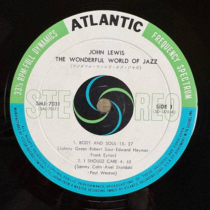 John Lewis – The Wonderful World Of Jazz / SMJ-7031 Atlantic Japan Original LP